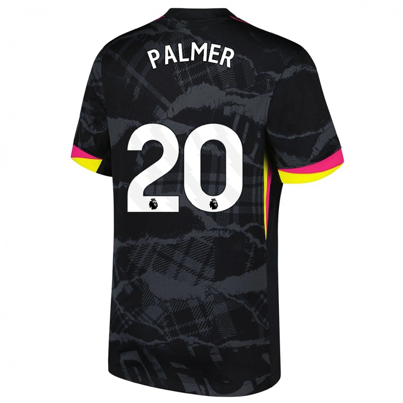 Danxen Mann Cole Palmer #20 Svart Rosa Tredje Sett Drakt Trøye 2024/25 Skjorter T-Skjorte