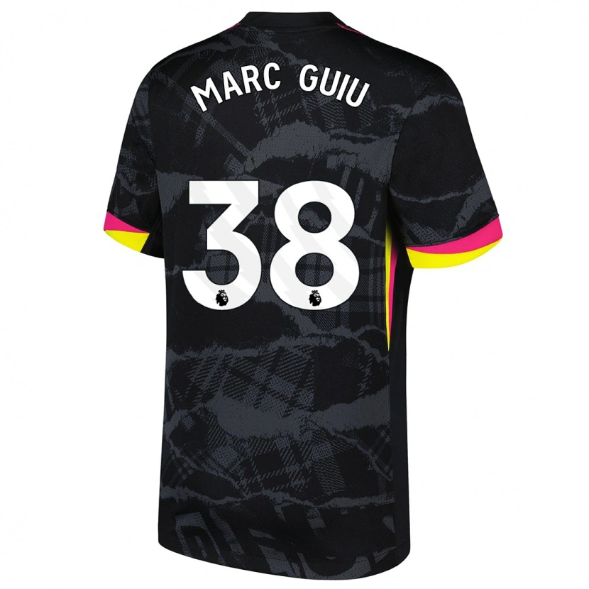 Danxen Mann Marc Guiu #38 Svart Rosa Tredje Sett Drakt Trøye 2024/25 Skjorter T-Skjorte