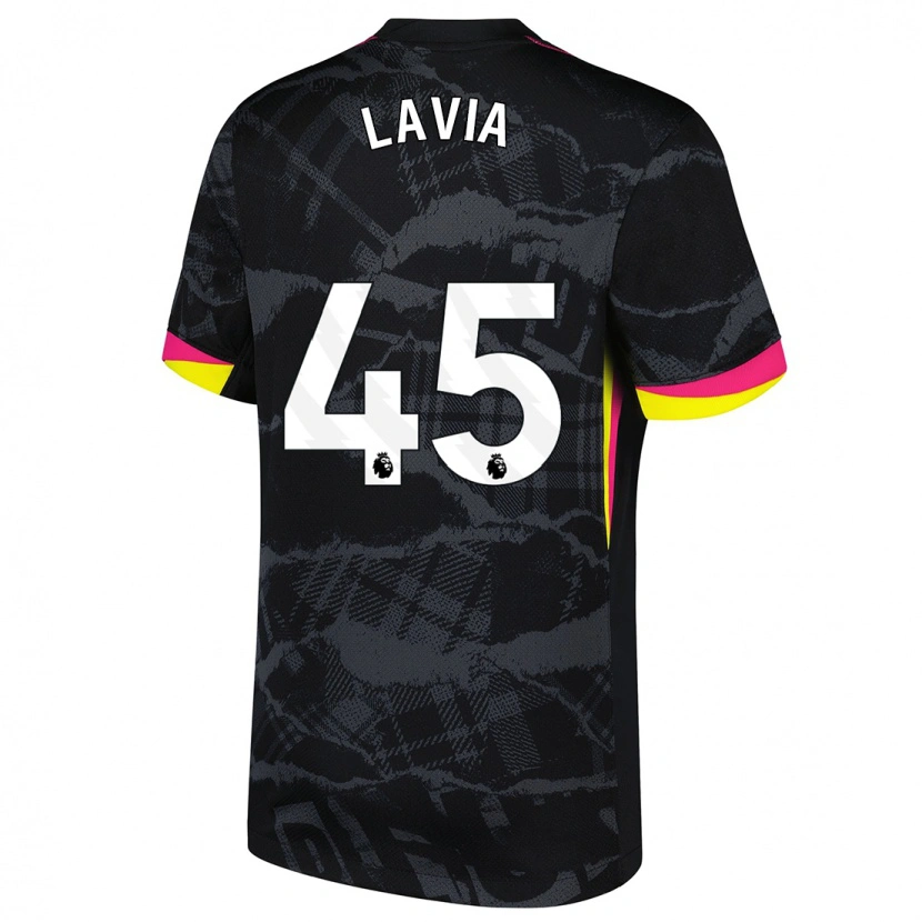 Danxen Mann Roméo Lavia #45 Svart Rosa Tredje Sett Drakt Trøye 2024/25 Skjorter T-Skjorte