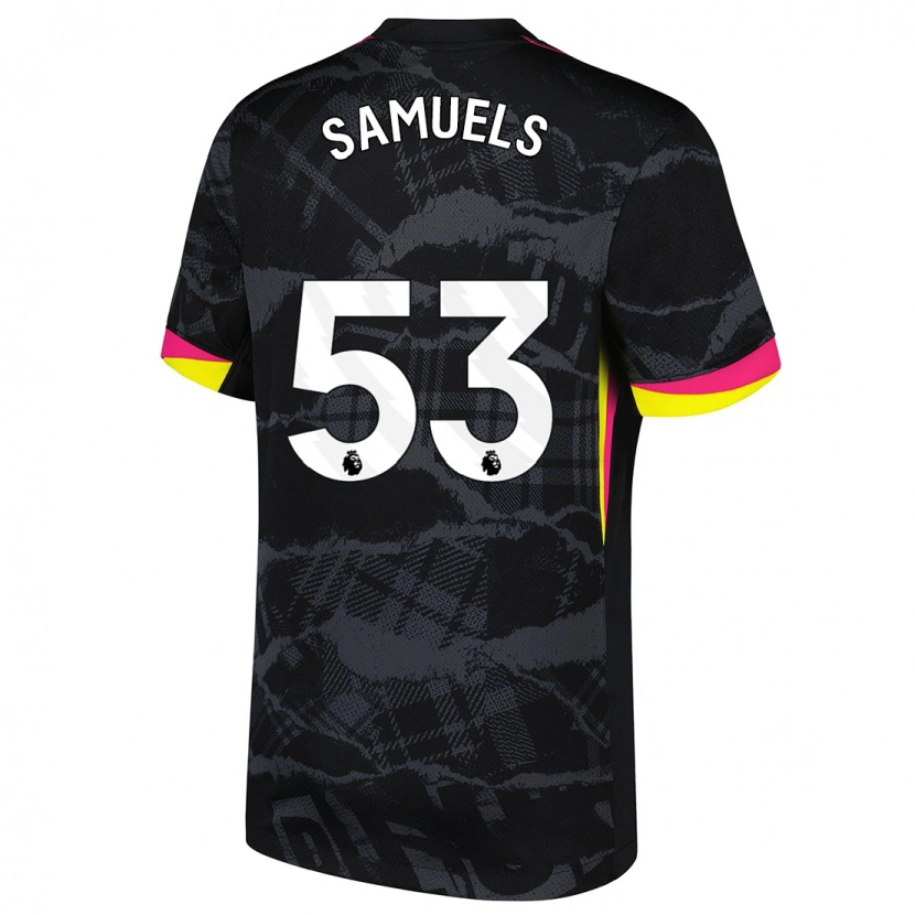 Danxen Mann Ishé Samuels-Smith #53 Svart Rosa Tredje Sett Drakt Trøye 2024/25 Skjorter T-Skjorte