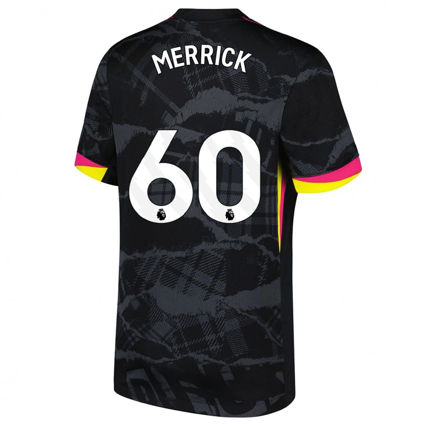 Danxen Mann Max Merrick #60 Svart Rosa Tredje Sett Drakt Trøye 2024/25 Skjorter T-Skjorte