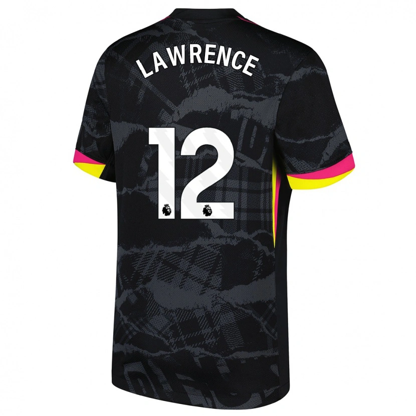 Danxen Mann Ashley Lawrence #12 Svart Rosa Tredje Sett Drakt Trøye 2024/25 Skjorter T-Skjorte