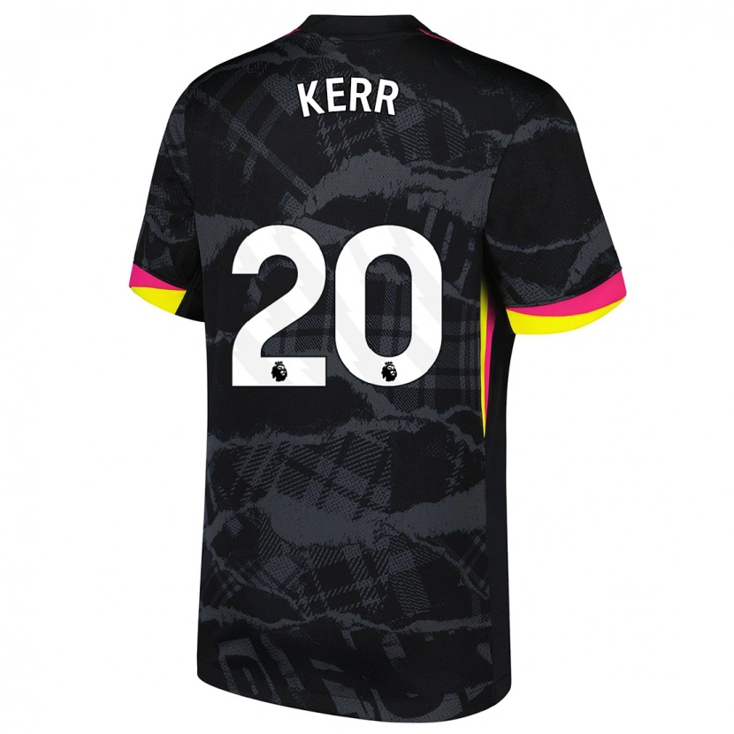 Danxen Mann Sam Kerr #20 Svart Rosa Tredje Sett Drakt Trøye 2024/25 Skjorter T-Skjorte