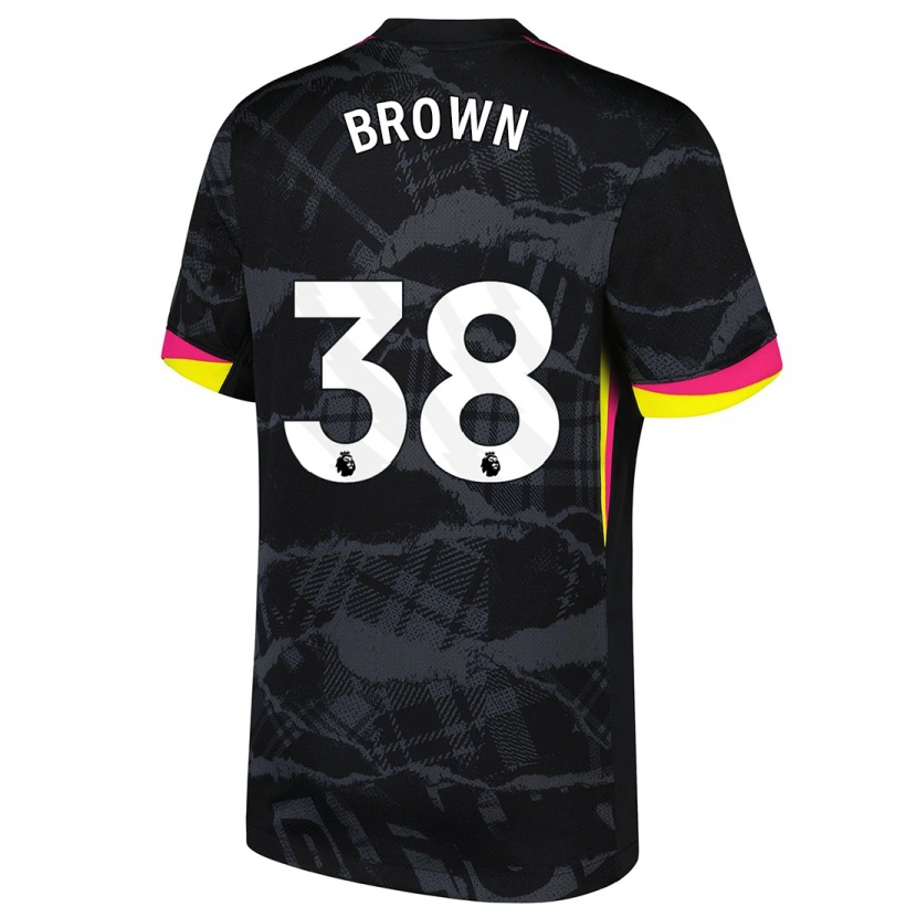 Danxen Mann Cerys Brown #38 Svart Rosa Tredje Sett Drakt Trøye 2024/25 Skjorter T-Skjorte