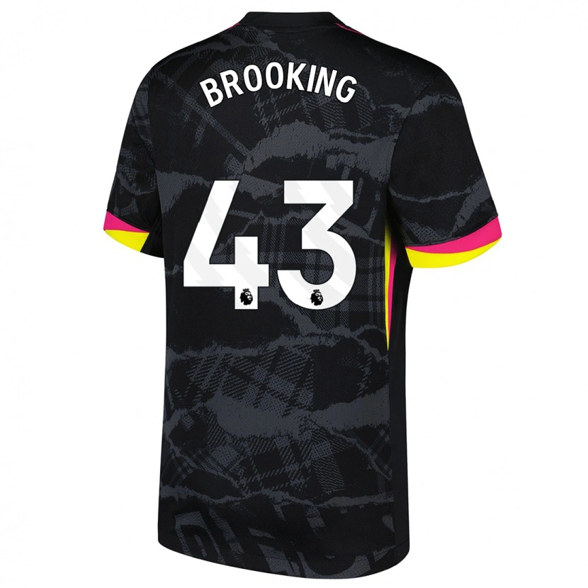Danxen Mann Josh Brooking #43 Svart Rosa Tredje Sett Drakt Trøye 2024/25 Skjorter T-Skjorte