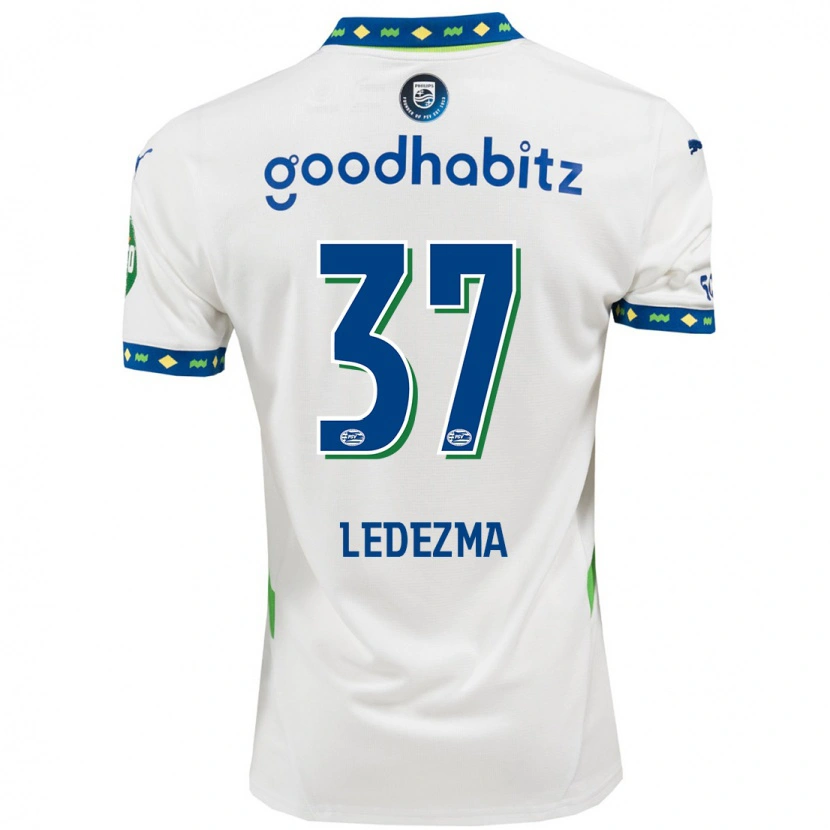 Danxen Mann Richard Ledezma #37 Hvit Mørkeblå Tredje Sett Drakt Trøye 2024/25 Skjorter T-Skjorte