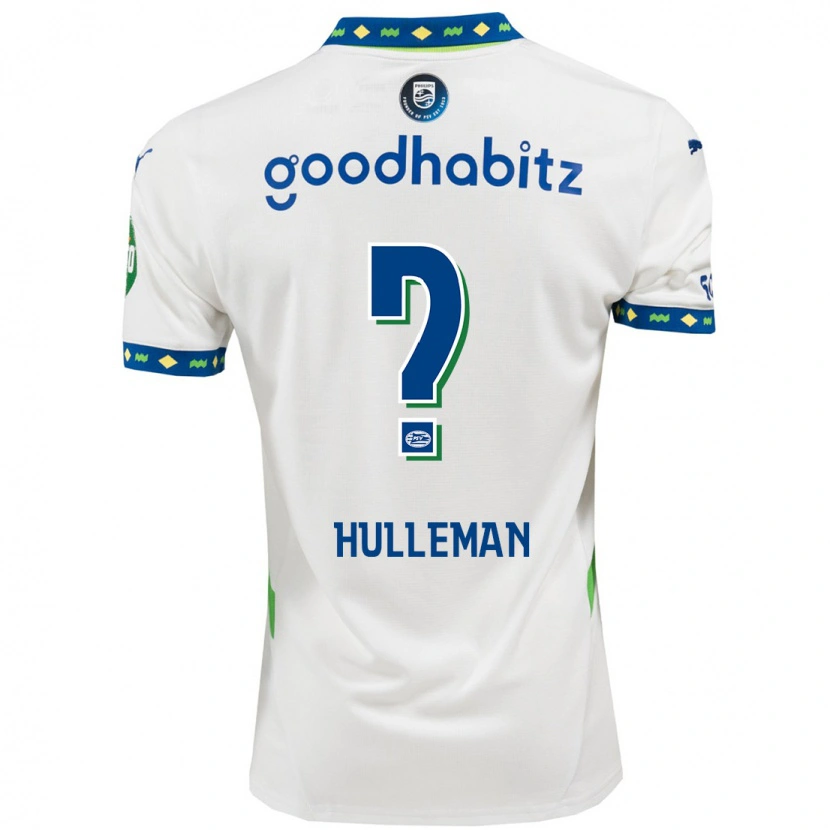 Danxen Mann Daan Hulleman #0 Hvit Mørkeblå Tredje Sett Drakt Trøye 2024/25 Skjorter T-Skjorte