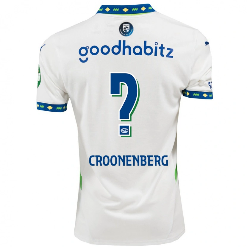 Danxen Mann Luca Croonenberg #0 Hvit Mørkeblå Tredje Sett Drakt Trøye 2024/25 Skjorter T-Skjorte