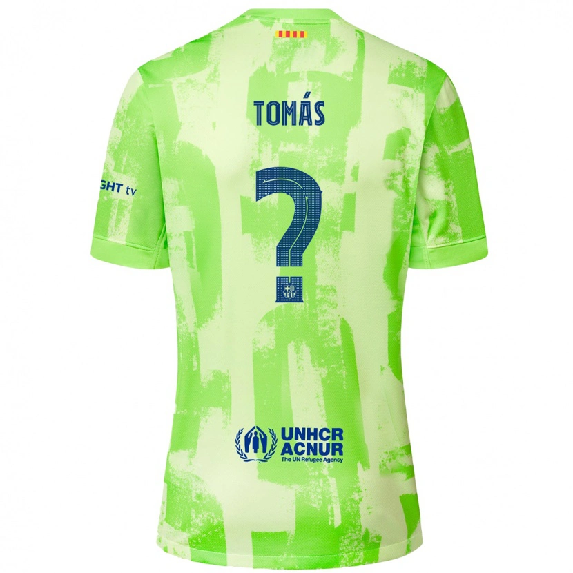 Danxen Mann Roberto Tomás #0 Lime Tredje Sett Drakt Trøye 2024/25 Skjorter T-Skjorte