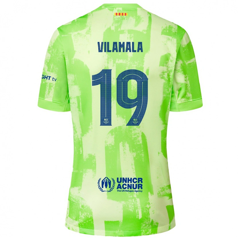 Danxen Mann Bruna Vilamala #19 Lime Tredje Sett Drakt Trøye 2024/25 Skjorter T-Skjorte