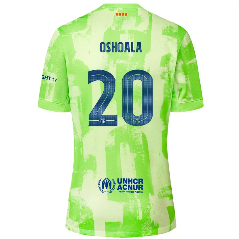 Danxen Mann Asisat Oshoala #20 Lime Tredje Sett Drakt Trøye 2024/25 Skjorter T-Skjorte