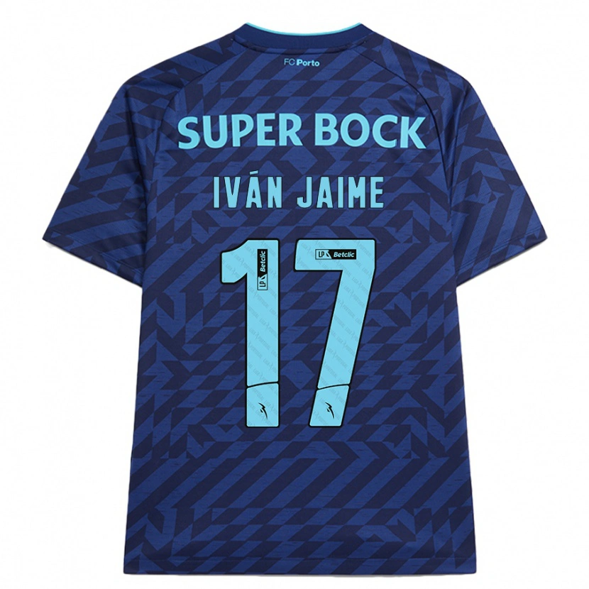 Danxen Mann Iván Jaime #17 Marineblå Tredje Sett Drakt Trøye 2024/25 Skjorter T-Skjorte