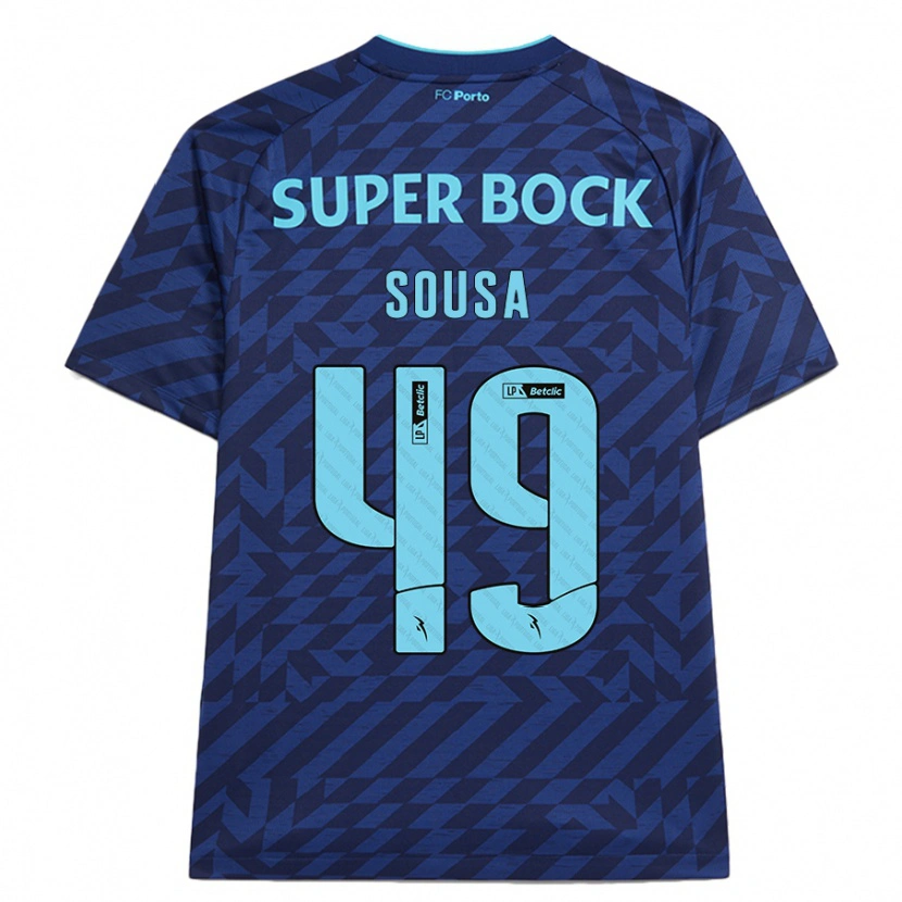 Danxen Mann Gonçalo Sousa #49 Marineblå Tredje Sett Drakt Trøye 2024/25 Skjorter T-Skjorte