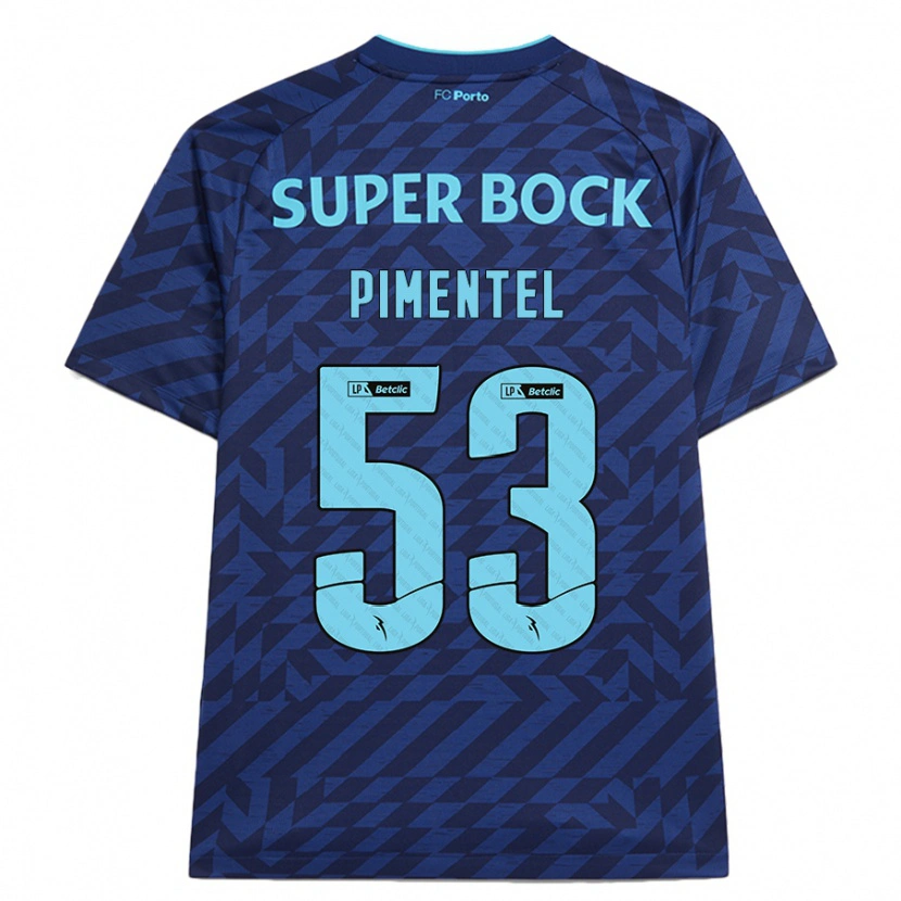 Danxen Mann Eric Pimentel #53 Marineblå Tredje Sett Drakt Trøye 2024/25 Skjorter T-Skjorte