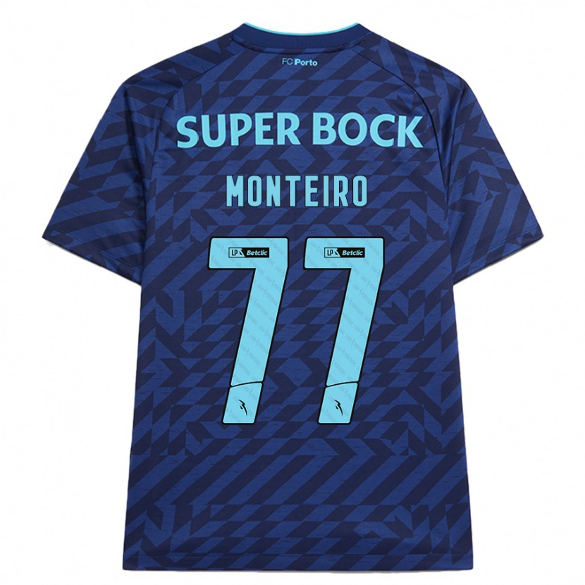 Danxen Mann Rui Monteiro #77 Marineblå Tredje Sett Drakt Trøye 2024/25 Skjorter T-Skjorte