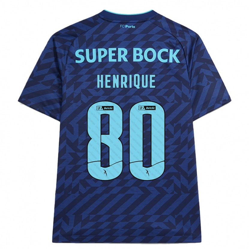 Danxen Mann Kaio Henrique #80 Marineblå Tredje Sett Drakt Trøye 2024/25 Skjorter T-Skjorte