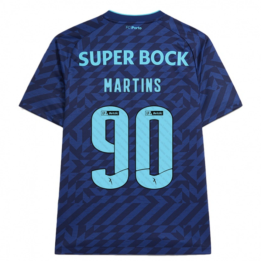 Danxen Mann Gil Martins #90 Marineblå Tredje Sett Drakt Trøye 2024/25 Skjorter T-Skjorte