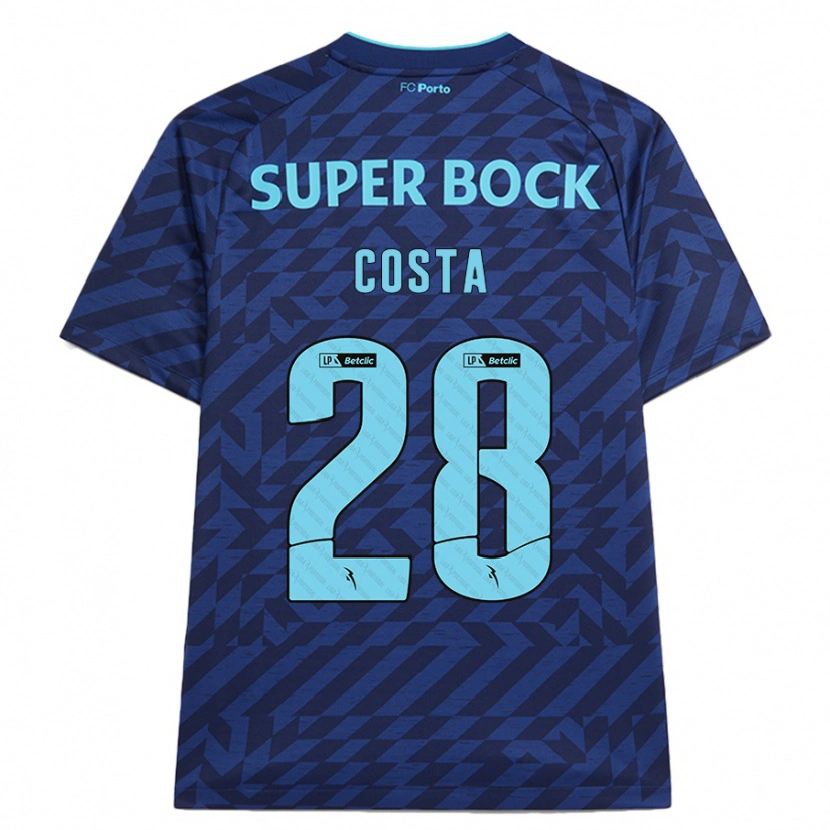 Danxen Mann Bruno Costa #28 Marineblå Tredje Sett Drakt Trøye 2024/25 Skjorter T-Skjorte