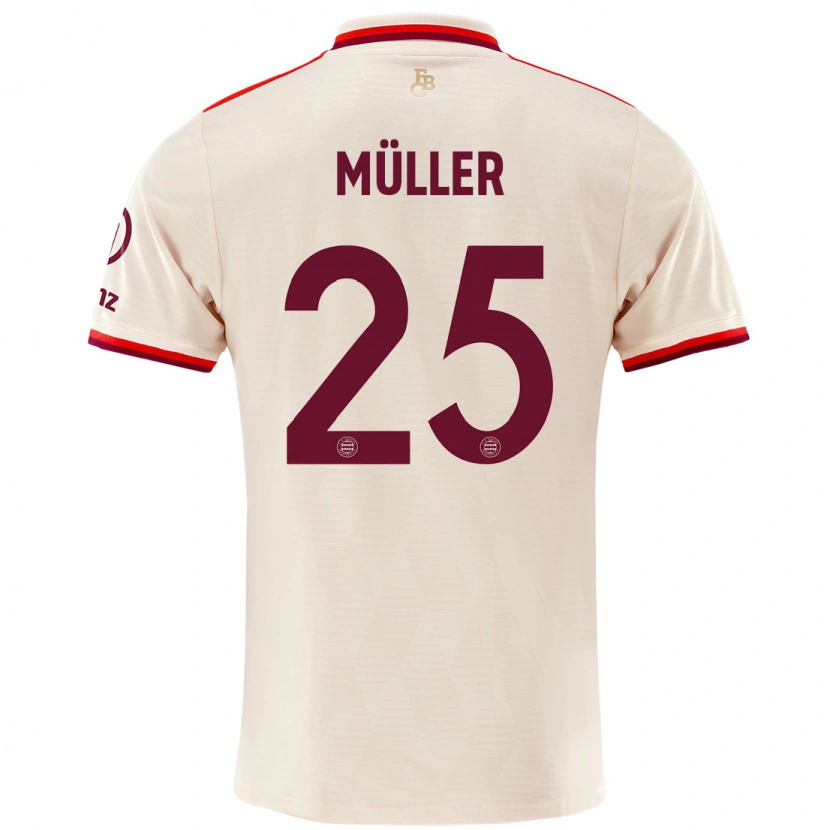 Danxen Mann Thomas Müller #25 Sengetøy Tredje Sett Drakt Trøye 2024/25 Skjorter T-Skjorte