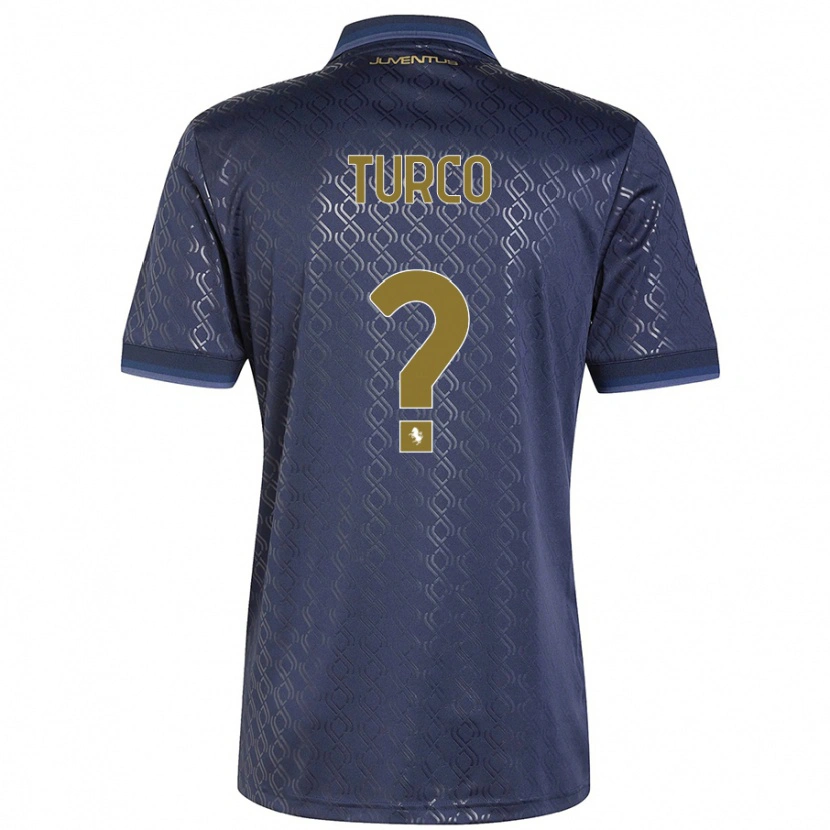Danxen Mann Stefano Turco #0 Marineblå Tredje Sett Drakt Trøye 2024/25 Skjorter T-Skjorte