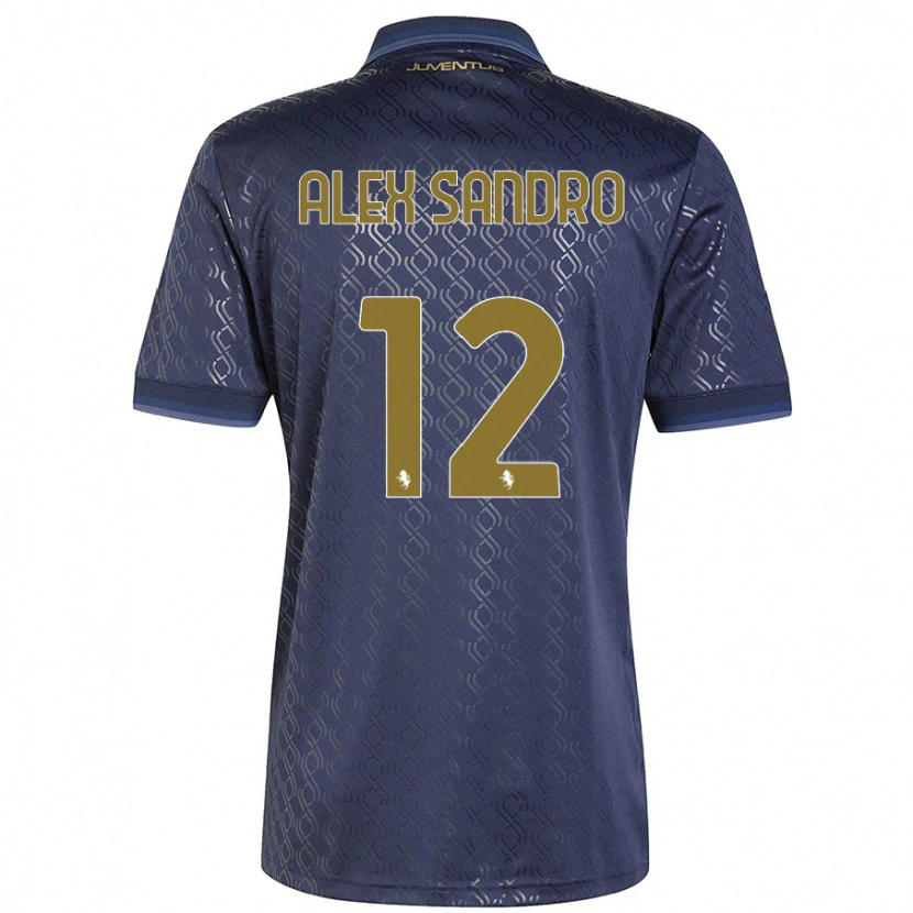 Danxen Mann Alex Sandro #12 Marineblå Tredje Sett Drakt Trøye 2024/25 Skjorter T-Skjorte