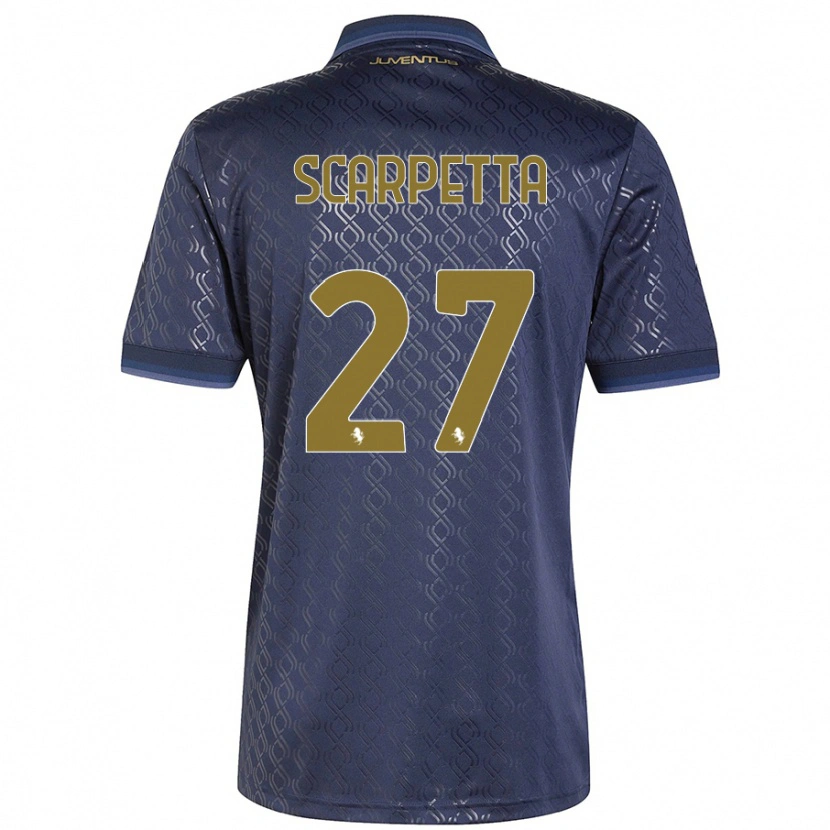 Danxen Mann Jacopo Scarpetta #27 Marineblå Tredje Sett Drakt Trøye 2024/25 Skjorter T-Skjorte