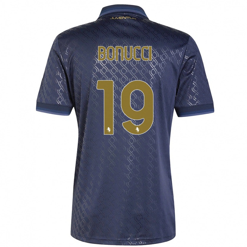 Danxen Mann Leonardo Bonucci #19 Marineblå Tredje Sett Drakt Trøye 2024/25 Skjorter T-Skjorte