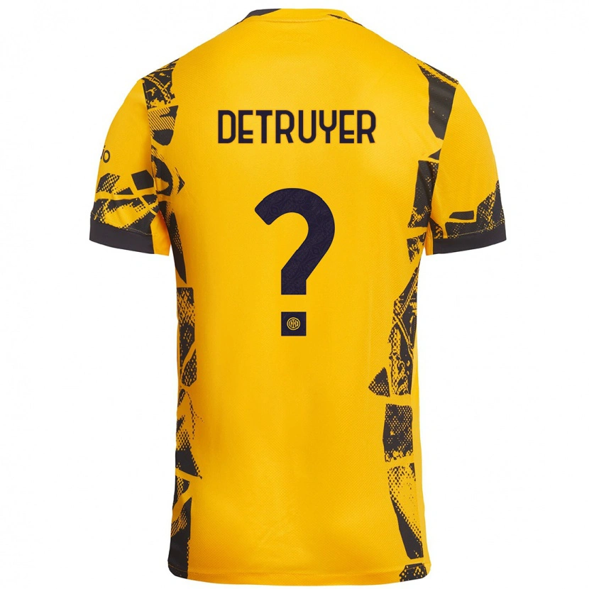 Danxen Mann Marie Detruyer #0 Gull Svart Tredje Sett Drakt Trøye 2024/25 Skjorter T-Skjorte