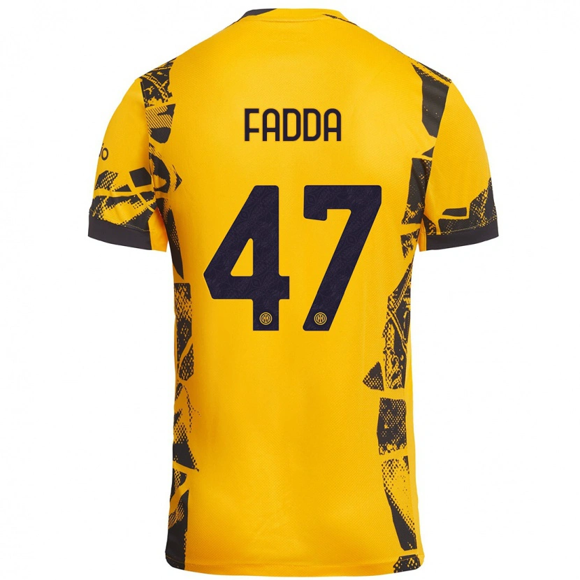 Danxen Mann Paola Fadda #47 Gull Svart Tredje Sett Drakt Trøye 2024/25 Skjorter T-Skjorte