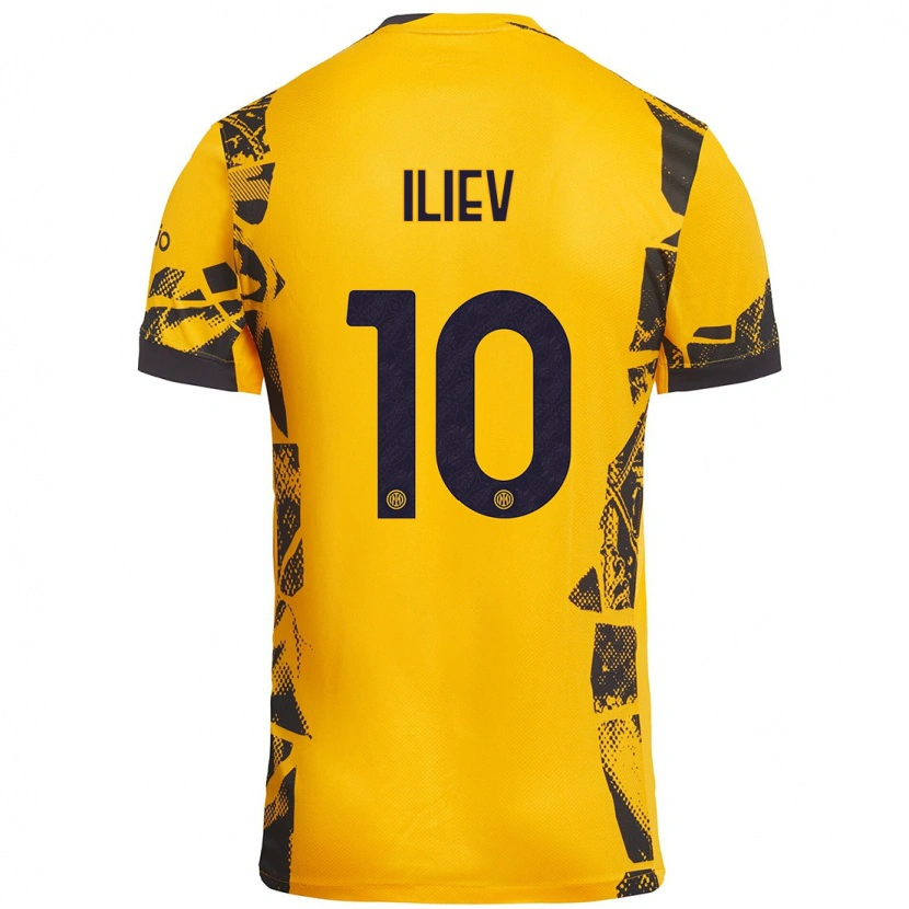 Danxen Mann Nikola Iliev #10 Gull Svart Tredje Sett Drakt Trøye 2024/25 Skjorter T-Skjorte