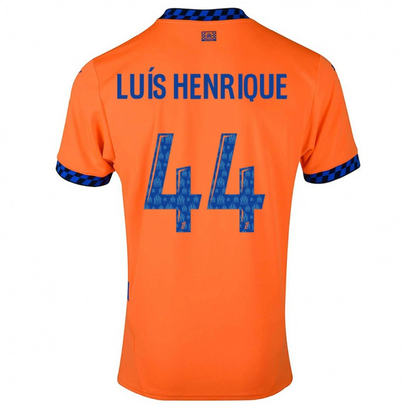 Danxen Mann Luis Henrique #44 Oransje Mørkeblå Tredje Sett Drakt Trøye 2024/25 Skjorter T-Skjorte