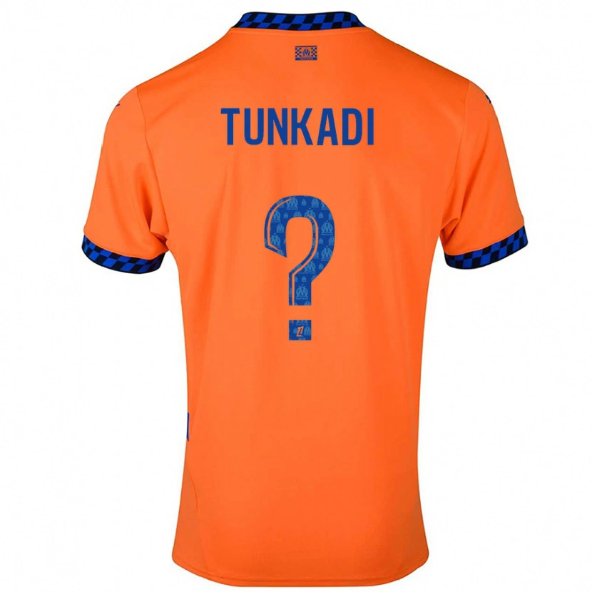 Danxen Mann Alexandre Tunkadi #0 Oransje Mørkeblå Tredje Sett Drakt Trøye 2024/25 Skjorter T-Skjorte