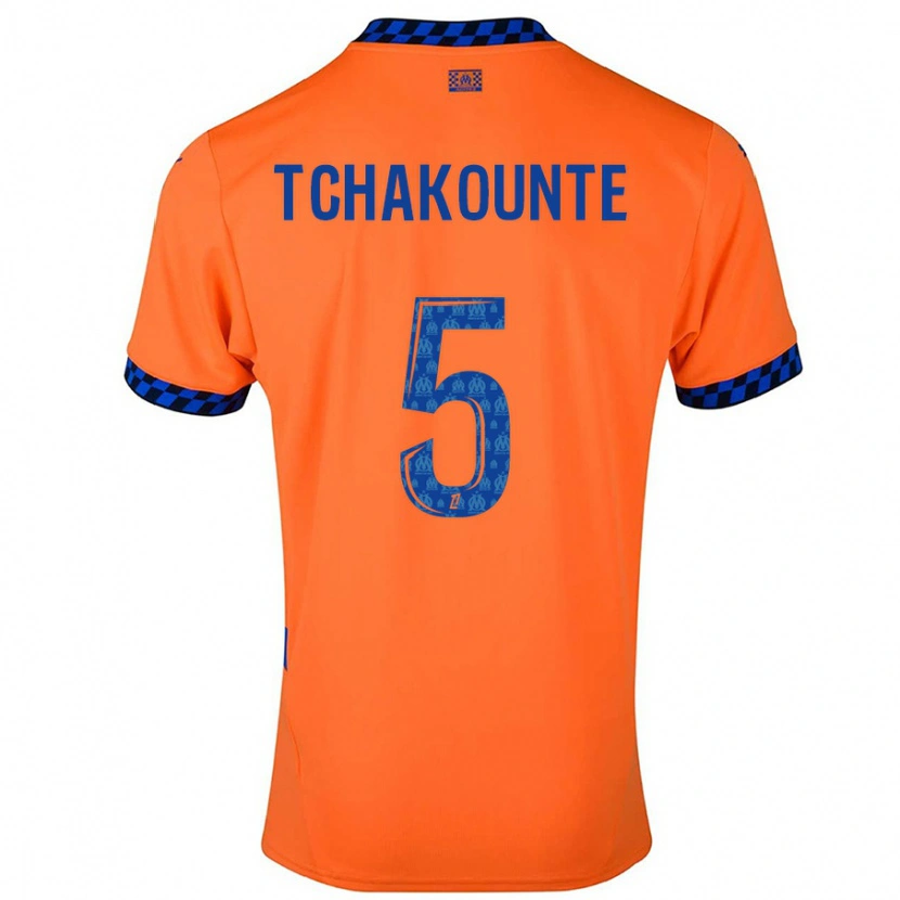 Danxen Mann Annaëlle Tchakounté #5 Oransje Mørkeblå Tredje Sett Drakt Trøye 2024/25 Skjorter T-Skjorte