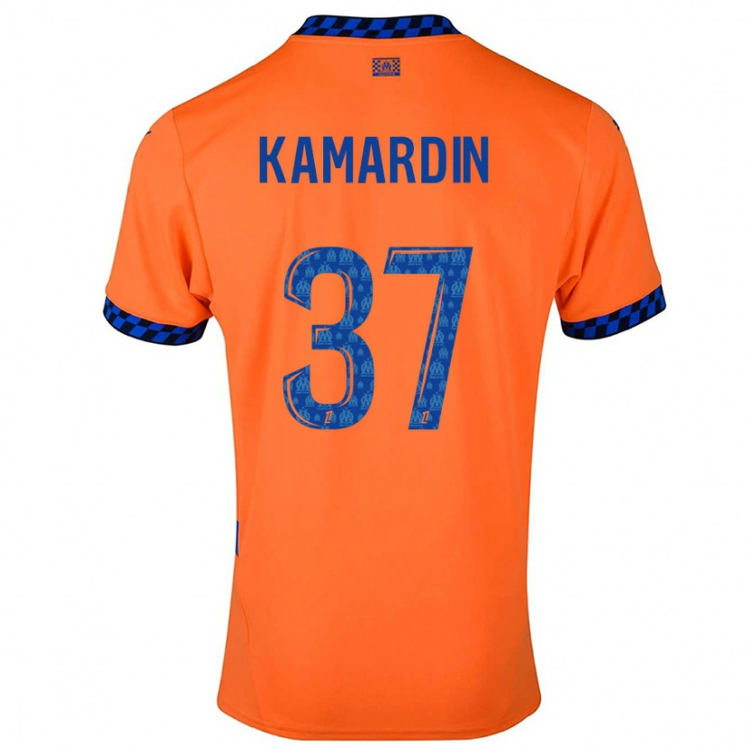 Danxen Mann Aaron Kamardin #37 Oransje Mørkeblå Tredje Sett Drakt Trøye 2024/25 Skjorter T-Skjorte