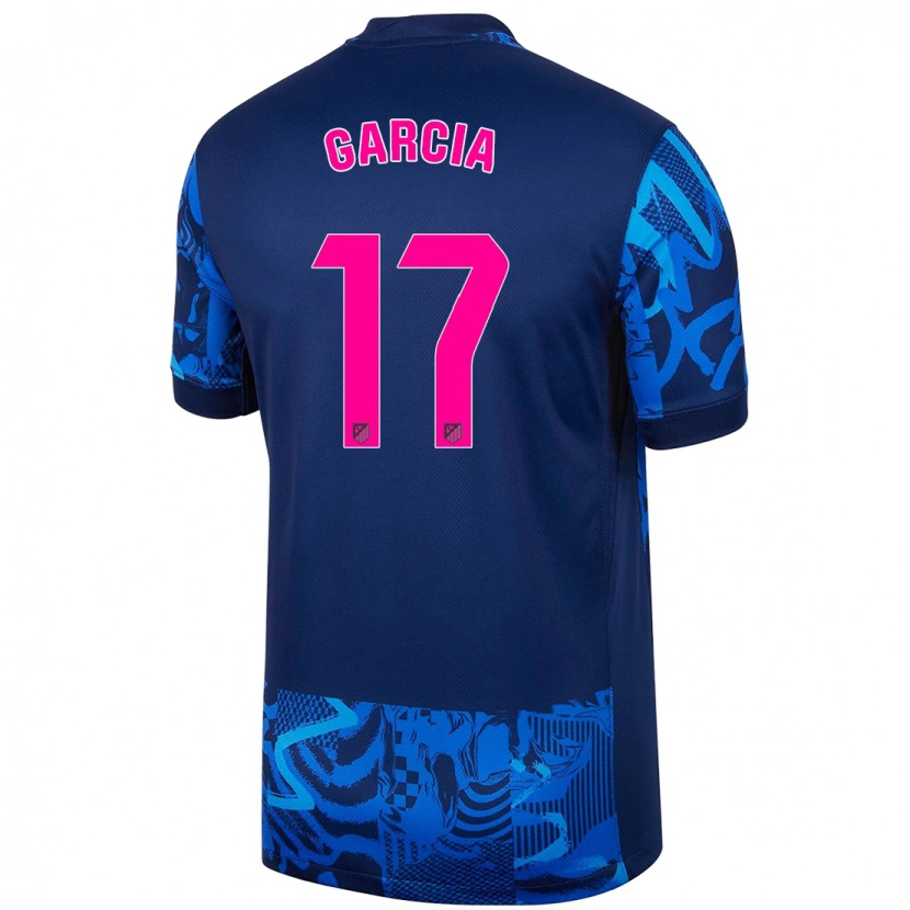Danxen Mann Gaby García #17 Kongeblå Tredje Sett Drakt Trøye 2024/25 Skjorter T-Skjorte