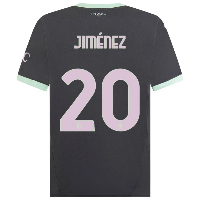 Danxen Mann Álex Jiménez #20 Grå Tredje Sett Drakt Trøye 2024/25 Skjorter T-Skjorte