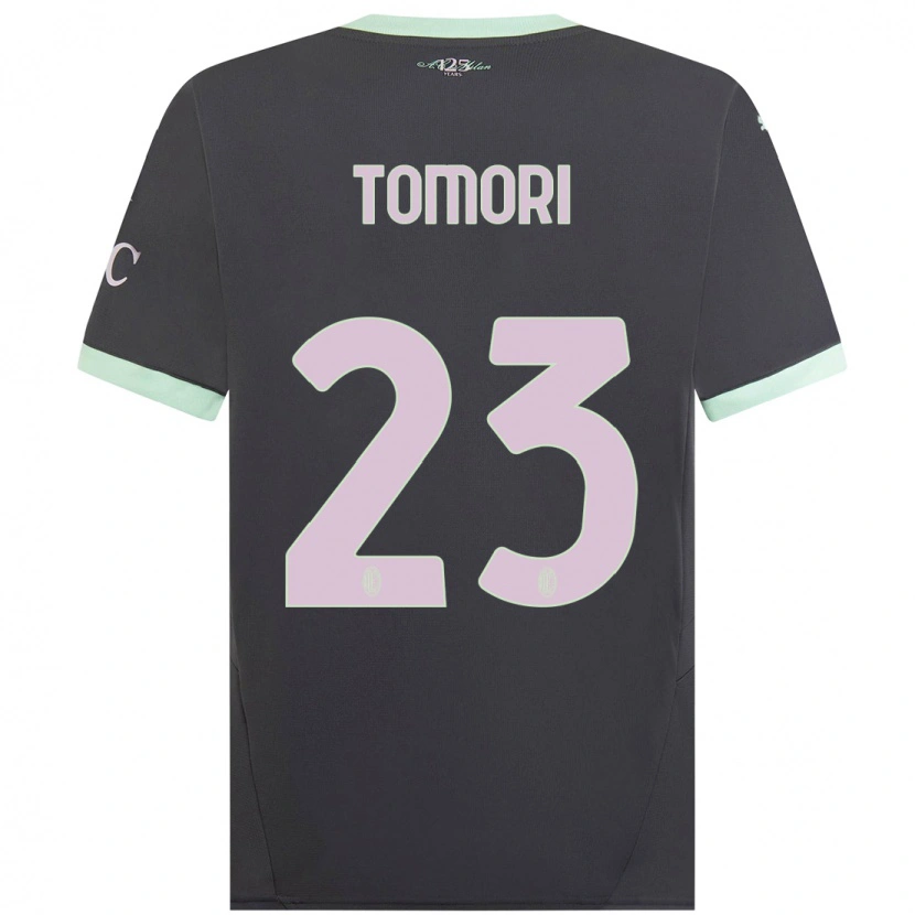 Danxen Mann Fikayo Tomori #23 Grå Tredje Sett Drakt Trøye 2024/25 Skjorter T-Skjorte