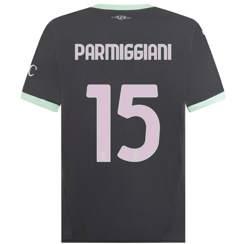 Danxen Mann Pietro Parmiggiani #15 Grå Tredje Sett Drakt Trøye 2024/25 Skjorter T-Skjorte