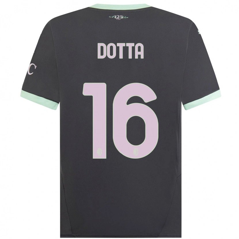 Danxen Mann Cristiano Dotta #16 Grå Tredje Sett Drakt Trøye 2024/25 Skjorter T-Skjorte