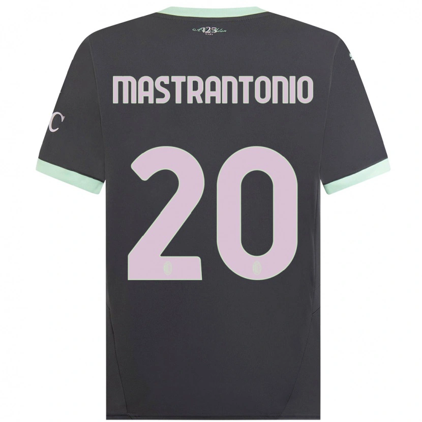 Danxen Mann Davide Mastrantonio #20 Grå Tredje Sett Drakt Trøye 2024/25 Skjorter T-Skjorte