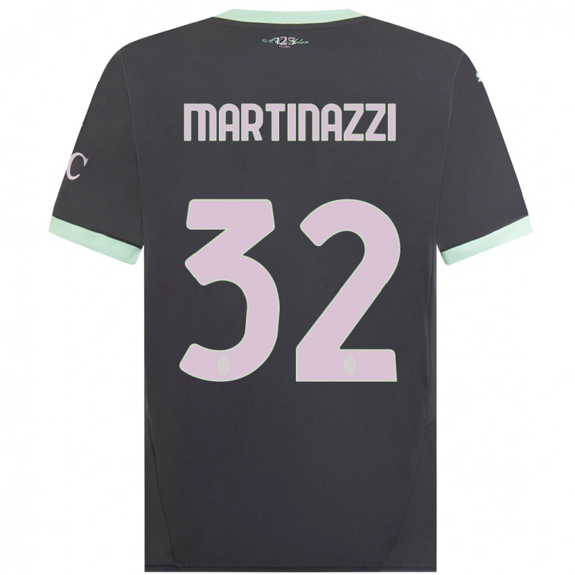 Danxen Mann Luca Martinazzi #32 Grå Tredje Sett Drakt Trøye 2024/25 Skjorter T-Skjorte