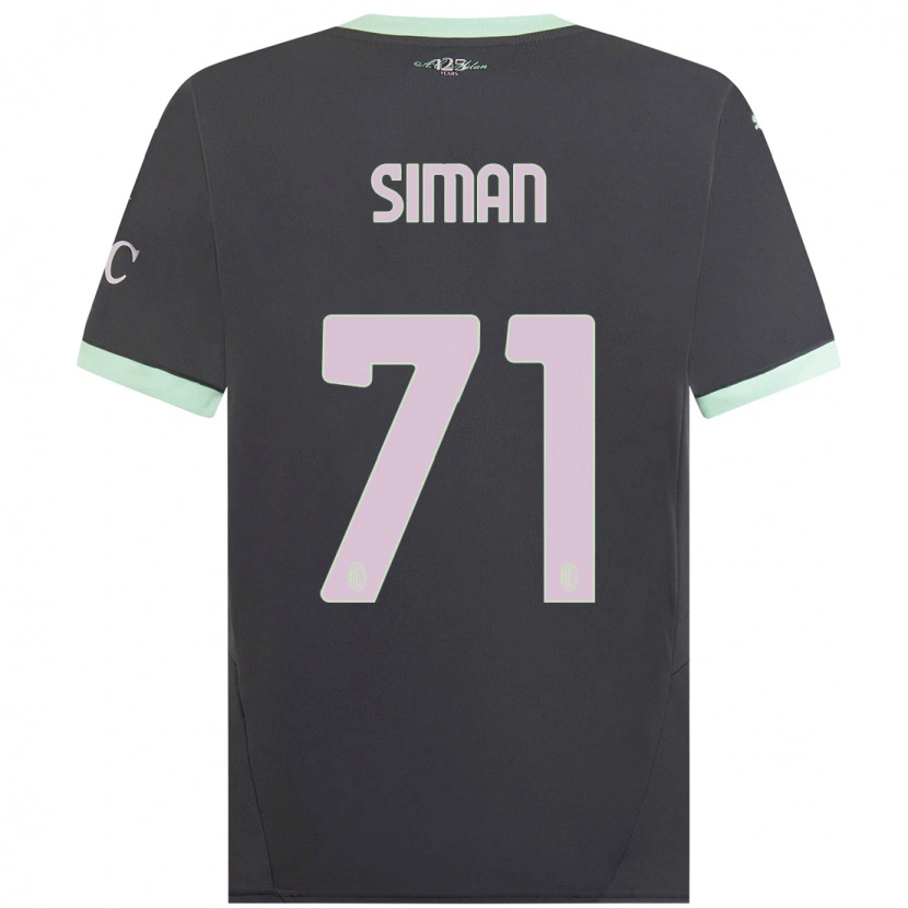 Danxen Mann Alexandru Șiman #71 Grå Tredje Sett Drakt Trøye 2024/25 Skjorter T-Skjorte