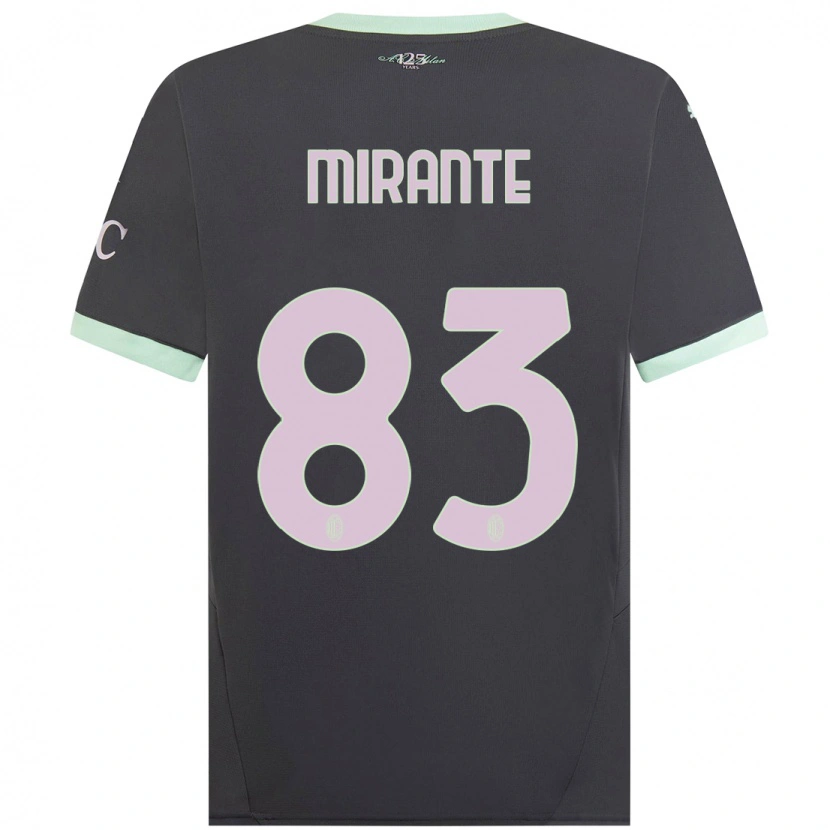 Danxen Mann Antonio Mirante #83 Grå Tredje Sett Drakt Trøye 2024/25 Skjorter T-Skjorte