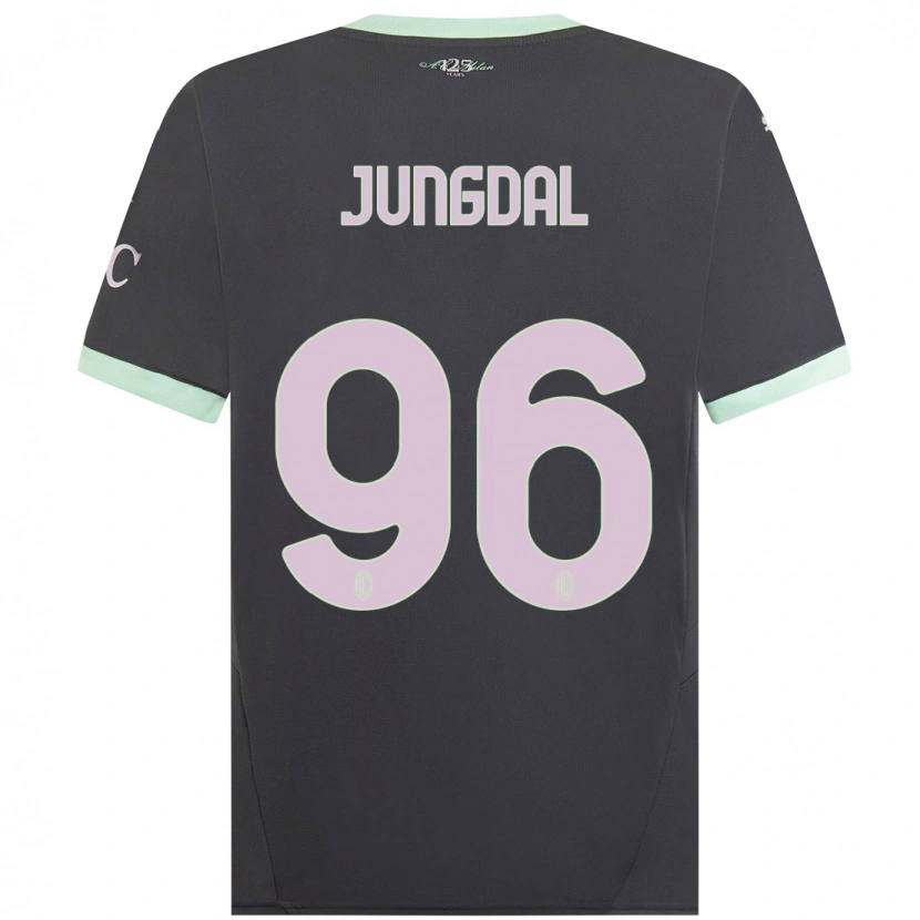 Danxen Mann Andreas Jungdal #96 Grå Tredje Sett Drakt Trøye 2024/25 Skjorter T-Skjorte