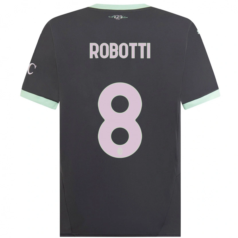 Danxen Mann Giovanni Robotti #8 Grå Tredje Sett Drakt Trøye 2024/25 Skjorter T-Skjorte