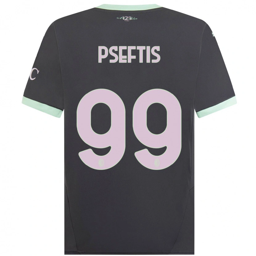 Danxen Mann Fotios Pseftis #99 Grå Tredje Sett Drakt Trøye 2024/25 Skjorter T-Skjorte