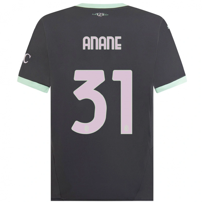 Danxen Mann Emmanuel Anane #31 Grå Tredje Sett Drakt Trøye 2024/25 Skjorter T-Skjorte