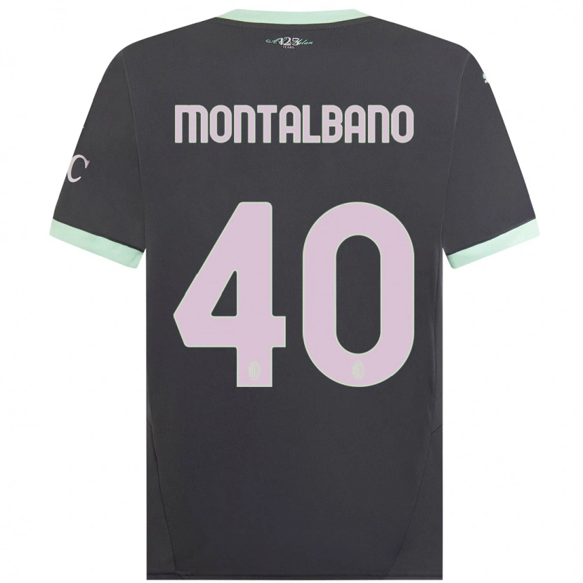 Danxen Mann Nicolo Montalbano #40 Grå Tredje Sett Drakt Trøye 2024/25 Skjorter T-Skjorte