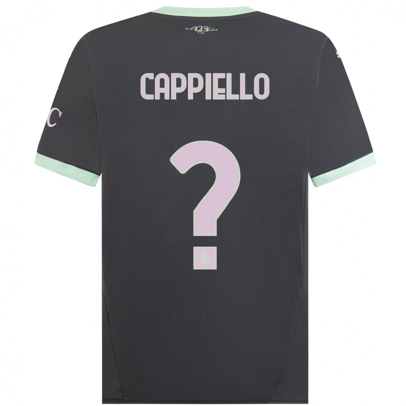 Danxen Mann Flavio Cappiello #0 Grå Tredje Sett Drakt Trøye 2024/25 Skjorter T-Skjorte