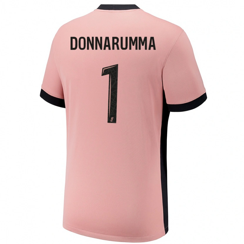 Danxen Mann Gianluigi Donnarumma #1 Rust Rosa Tredje Sett Drakt Trøye 2024/25 Skjorter T-Skjorte